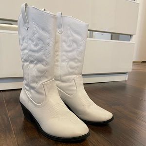 White cowboy boots